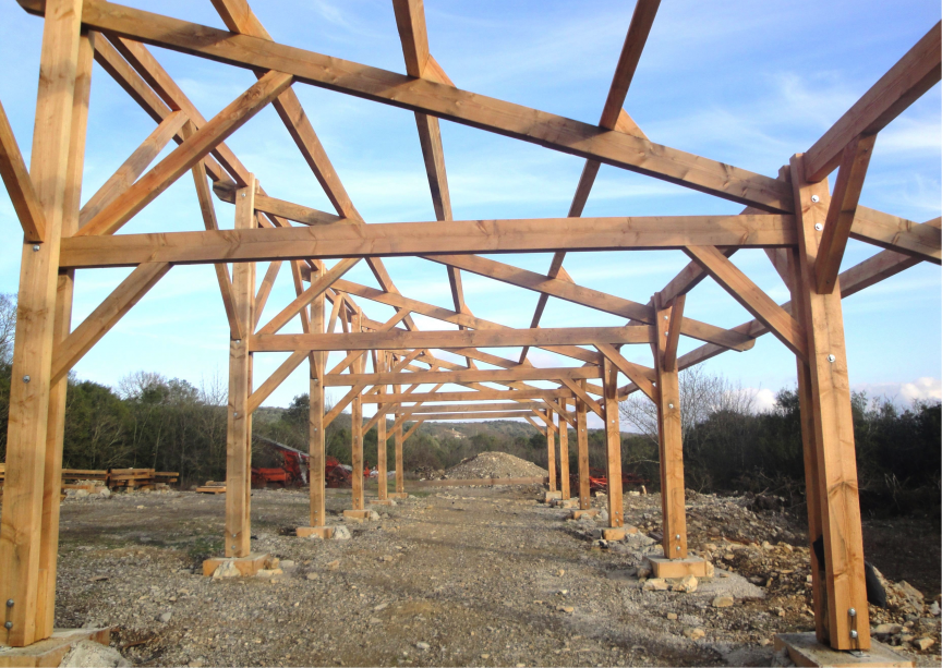 charpente bois pour hangar